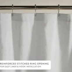 Casual Comfort Linen-Look Solid Shower Curtain