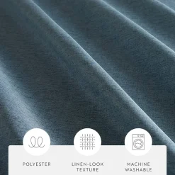 Casual Comfort Linen-Look Solid Shower Curtain