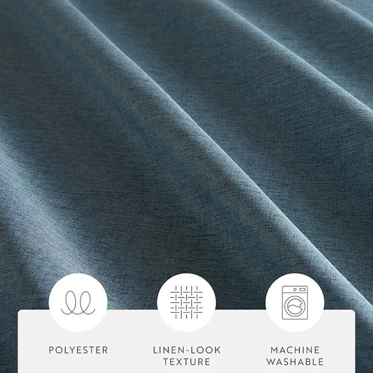 Casual Comfort Linen-Look Solid Shower Curtain
