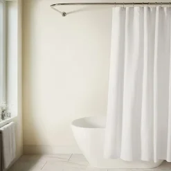 Casual Comfort Linen-Look Solid Shower Curtain