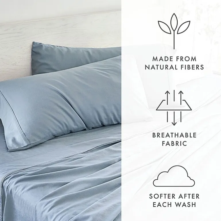 Casual Comfort Linen Rayon From Bamboo Deep Pocket Sheet Set