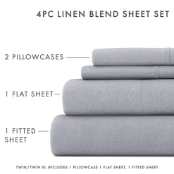 Casual Comfort Linen Rayon From Bamboo Deep Pocket Sheet Set
