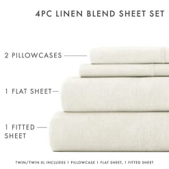 Casual Comfort Linen Rayon From Bamboo Deep Pocket Sheet Set