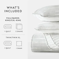 Casual Comfort Lines REVERSIBLE Quilt Set