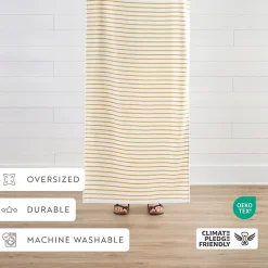 Casual Comfort 4-Pack Cabana Stripe Beach Pool Towels - 100% Absorbent Cotton, 35 X 65