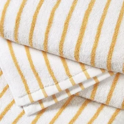 Casual Comfort 4-Pack Cabana Stripe Beach Pool Towels - 100% Absorbent Cotton, 35 X 65