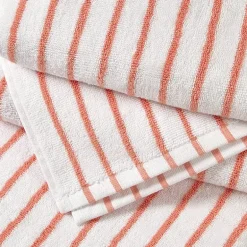 Casual Comfort 4-Pack Cabana Stripe Beach Pool Towels - 100% Absorbent Cotton, 35 X 65