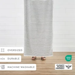 Casual Comfort 4-Pack Cabana Stripe Beach Pool Towels - 100% Absorbent Cotton, 35 X 65