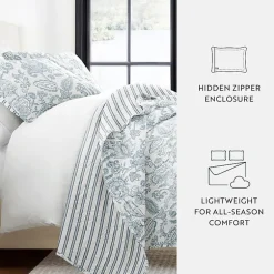 Casual Comfort Pattern Modern Reversible Quilt Set