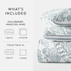Casual Comfort Pattern Modern Reversible Quilt Set