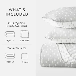 Casual Comfort Pattern Modern Reversible Quilt Set