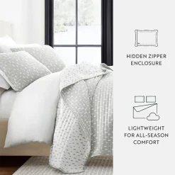 Casual Comfort Pattern Modern Reversible Quilt Set