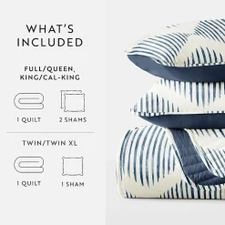 Casual Comfort Pattern Reversible Contemporary Lightweight 3 Pc. Quilt Set