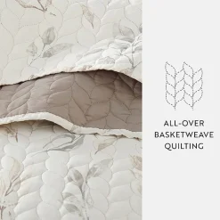 Casual Comfort Pattern Reversible Contemporary Lightweight 3 Pc. Quilt Set