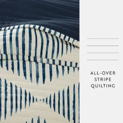 Casual Comfort Pattern Reversible Contemporary Lightweight 3 Pc. Quilt Set
