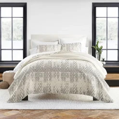 Casual Comfort Pattern Reversible Contemporary Lightweight 3 Pc. Quilt Set