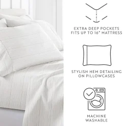 Casual Comfort 4-Pc Ultra Soft Pattern Sheet Set