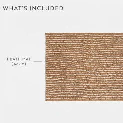 Casual Comfort Pinstripe Cotton Bath Rug