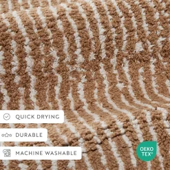 Casual Comfort Pinstripe Cotton Bath Rug