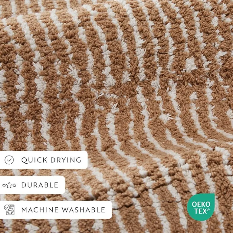 Casual Comfort Pinstripe Cotton Bath Rug
