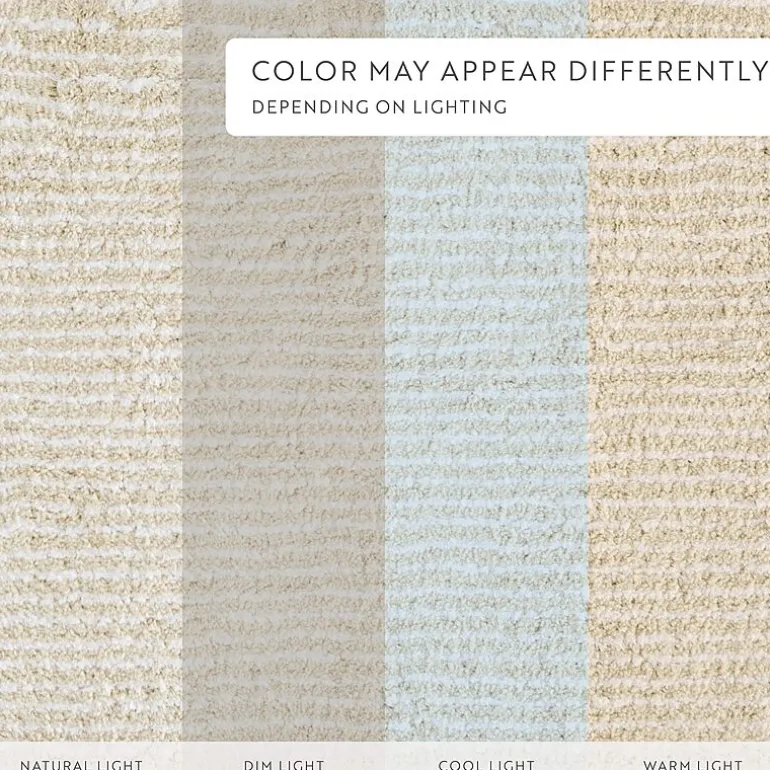 Casual Comfort Pinstripe Cotton Bath Rug