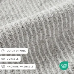 Casual Comfort Pinstripe Cotton Bath Rug