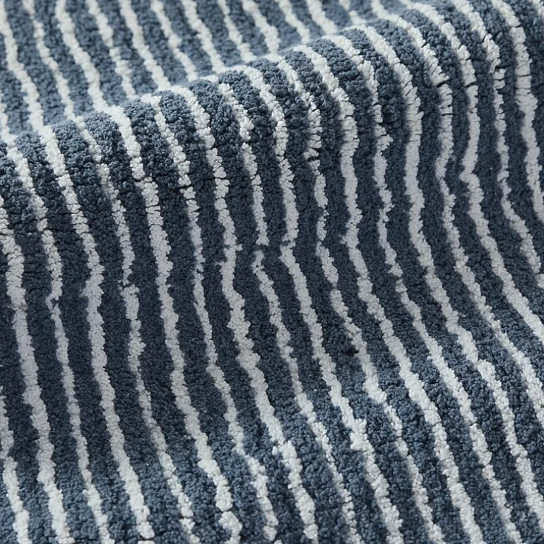 Casual Comfort Pinstripe Cotton Bath Rug