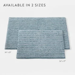 Casual Comfort Pinstripe Cotton Bath Rug