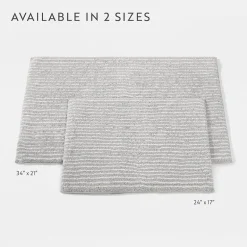 Casual Comfort Pinstripe Cotton Bath Rug