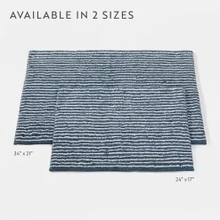 Casual Comfort Pinstripe Cotton Bath Rug
