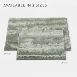 Casual Comfort Pinstripe Cotton Bath Rug