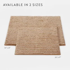Casual Comfort Pinstripe Cotton Bath Rug