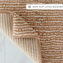 Casual Comfort Pinstripe Cotton Bath Rug