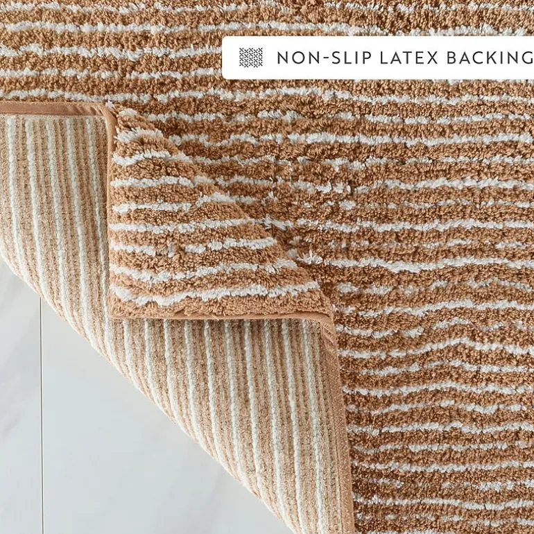 Casual Comfort Pinstripe Cotton Bath Rug