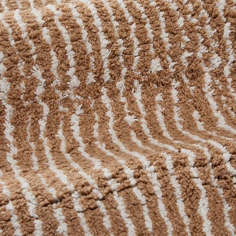 Casual Comfort Pinstripe Cotton Bath Rug