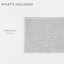 Casual Comfort Pinstripe Cotton Bath Rug