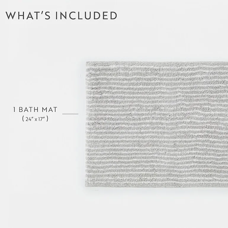 Casual Comfort Pinstripe Cotton Bath Rug