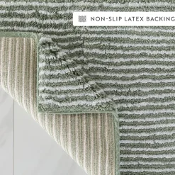 Casual Comfort Pinstripe Cotton Bath Rug
