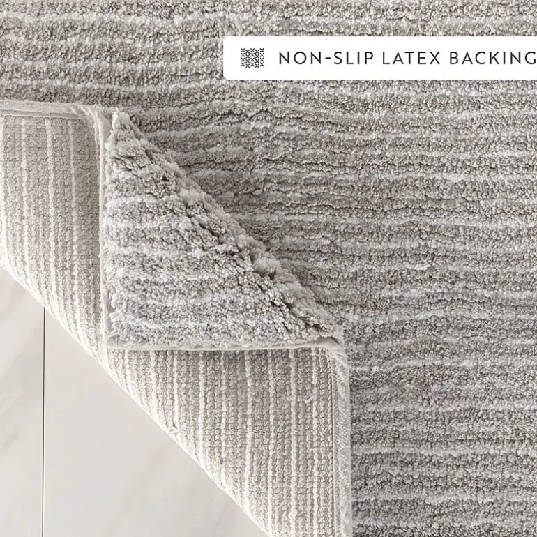 Casual Comfort Pinstripe Cotton Bath Rug