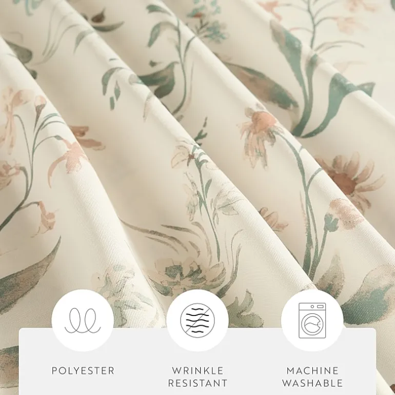 Casual Comfort Polyester Printed Shower Curtain