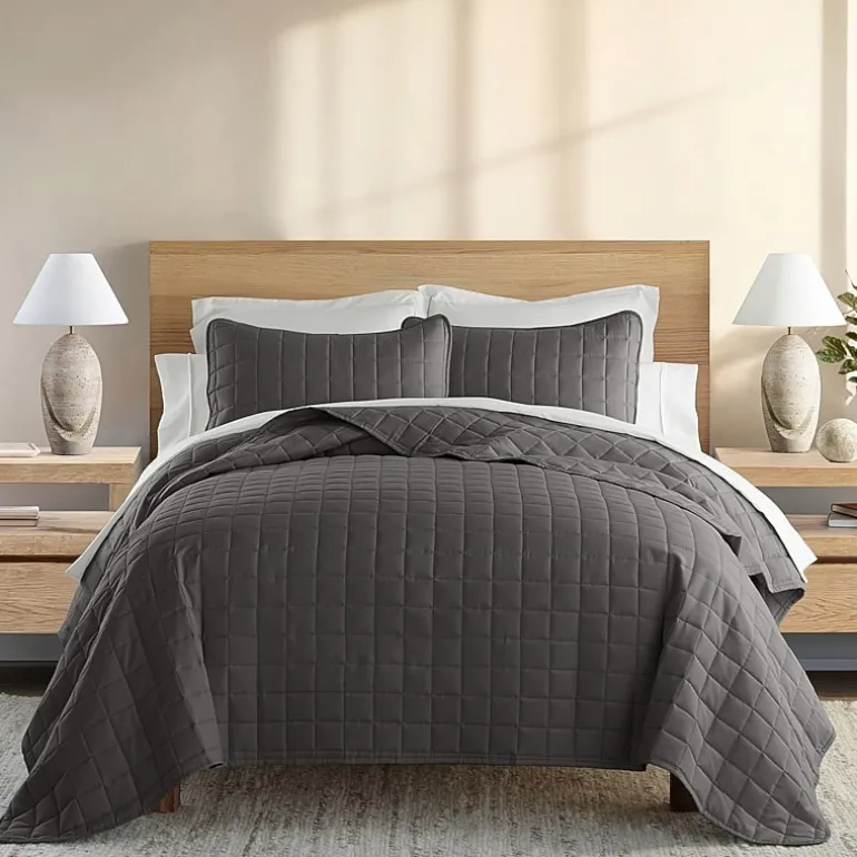 Casual Comfort Premium Ultra Soft Square Pattern Quilted Coverlet Set