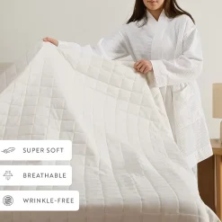 Casual Comfort Premium Ultra Soft Square Pattern Quilted Coverlet Set
