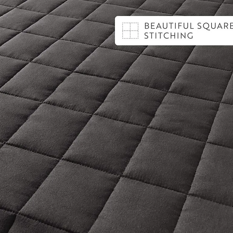 Casual Comfort Premium Ultra Soft Square Pattern Quilted Coverlet Set