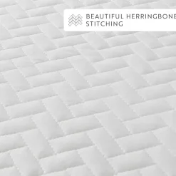 Casual Comfort Premium Ultra Soft Herringbone Pattern Quilted Coverlet Set
