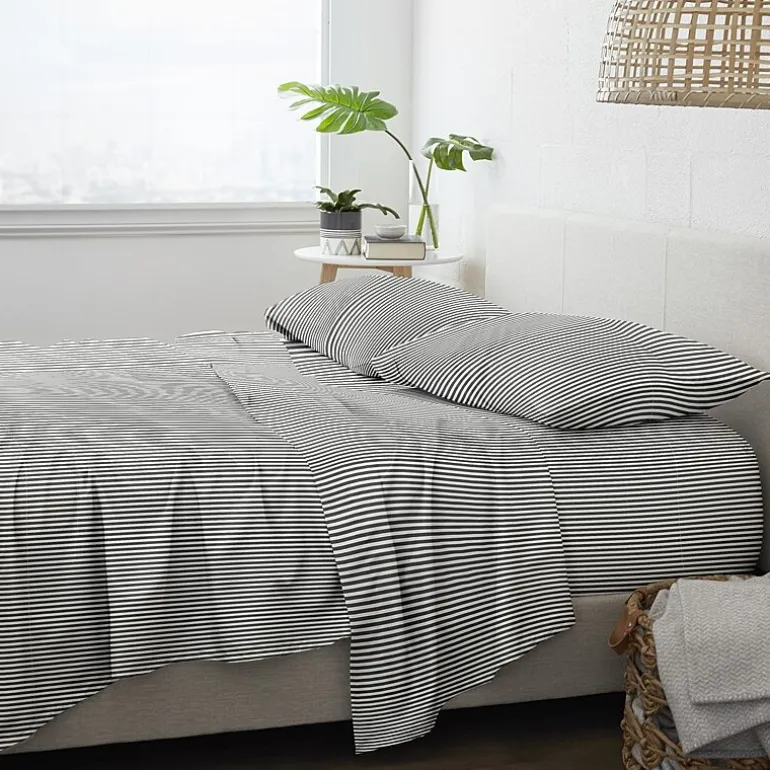 Casual Comfort™ Premium Ultra Soft Ribbon Pattern Microfiber Wrinkle Free Sheet Set