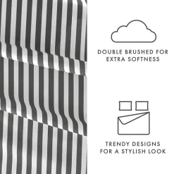 Casual Comfort™ Premium Ultra Soft Ribbon Pattern Microfiber Wrinkle Free Sheet Set