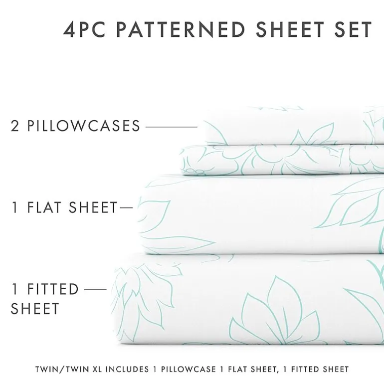 Casual Comfort™ Premium Ultra Soft Vine Pattern Microfiber Wrinkle Free Sheet Set