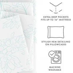 Casual Comfort™ Premium Ultra Soft Vine Pattern Microfiber Wrinkle Free Sheet Set