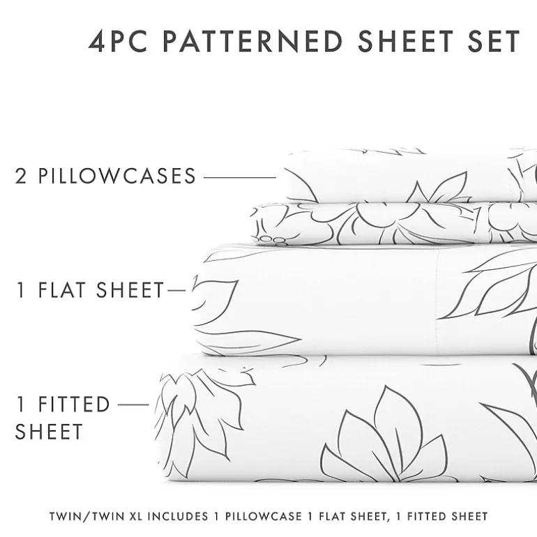 Casual Comfort™ Premium Ultra Soft Vine Pattern Microfiber Wrinkle Free Sheet Set
