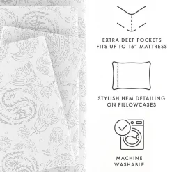 Casual Comfort™ Premium Ultra Soft Coarse Paisley Pattern Sheet Set